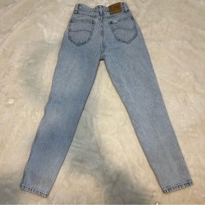 Vintage Lee 80s Denim High Waist Light Wash Mom Jeans Size 24